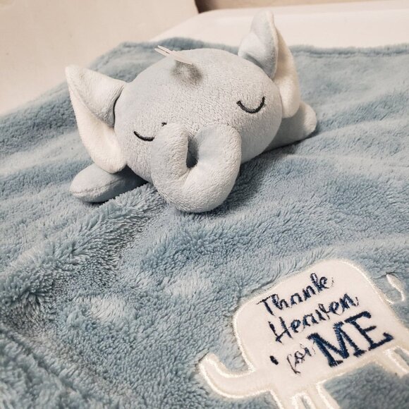 Sandy & Simon Gray Elephant Heaven Sent Lovey Plush Security Blanket - Picture 2 of 11